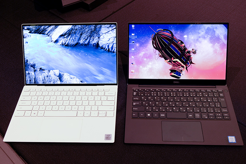 CES 2020発表の新XPS 13(左)と現行モデル