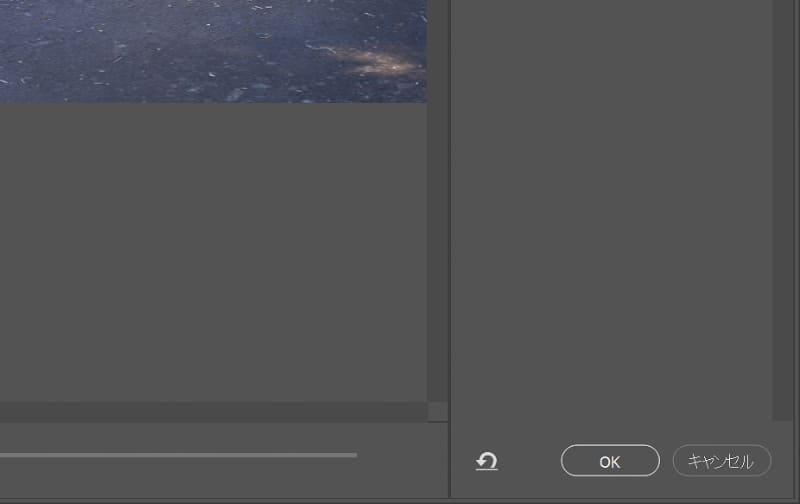 従来のバージョンでのコンテンツに応じた塗りつぶしワークスペース、「OK」と「キャンセル」の間に適用ボタンない