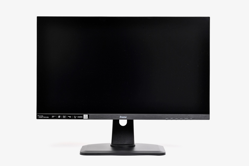 本体正面。左右および上部が極限までの狭額縁仕様となっており、27型液晶ディスプレイとしてはトップクラスのコンパクトさとなっている