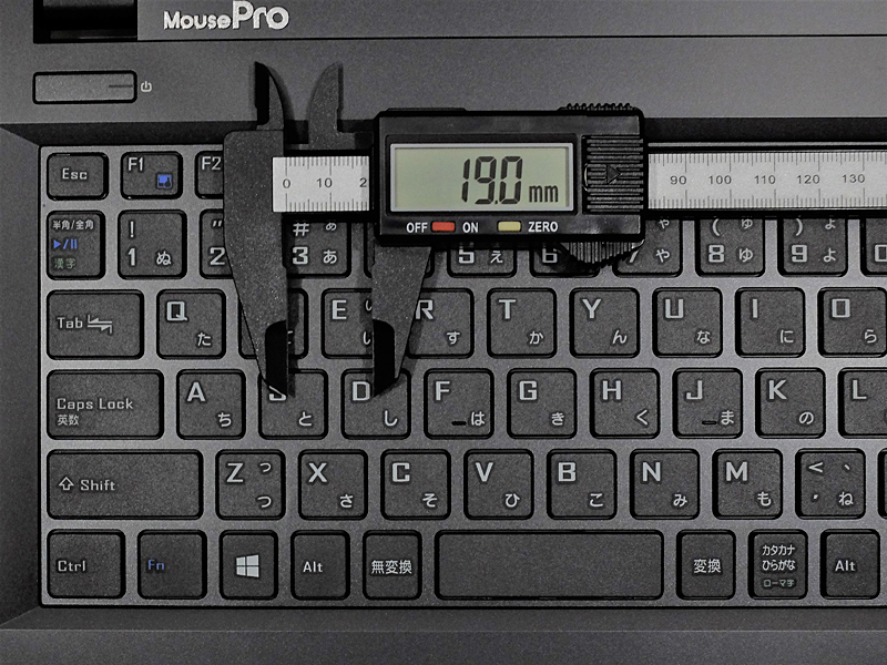 キーピッチは約19mm