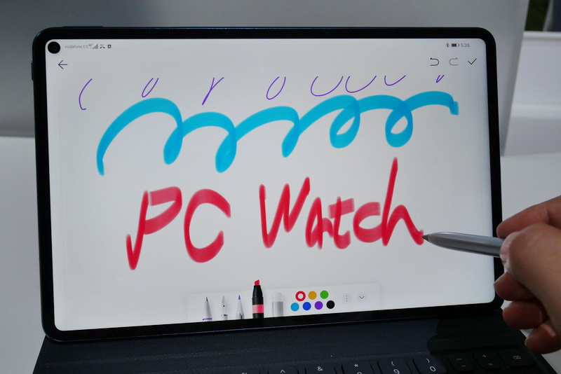 非常に滑らかな書き心地で、従来のM-Penよりも圧倒的に軽快なペン入力が可能だ