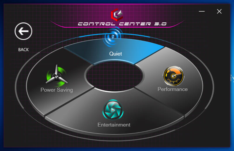 Control Center 3.0 / Power Modes