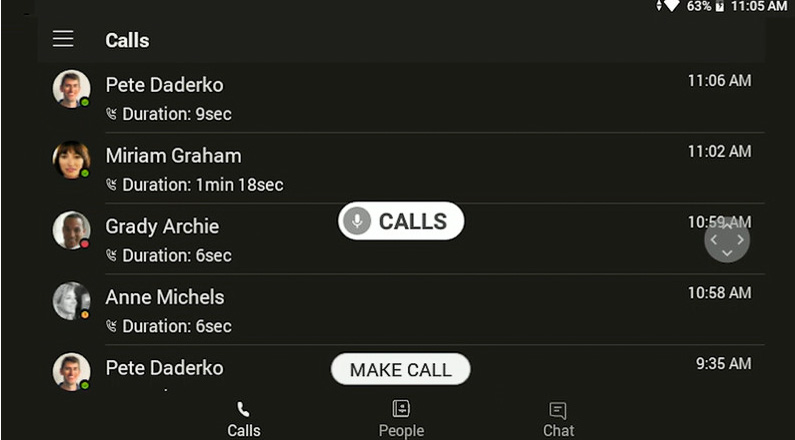 音声でTeamsのメニューから通話相手を選び、連絡をとって、作業のポイントなどを聞くことができる
