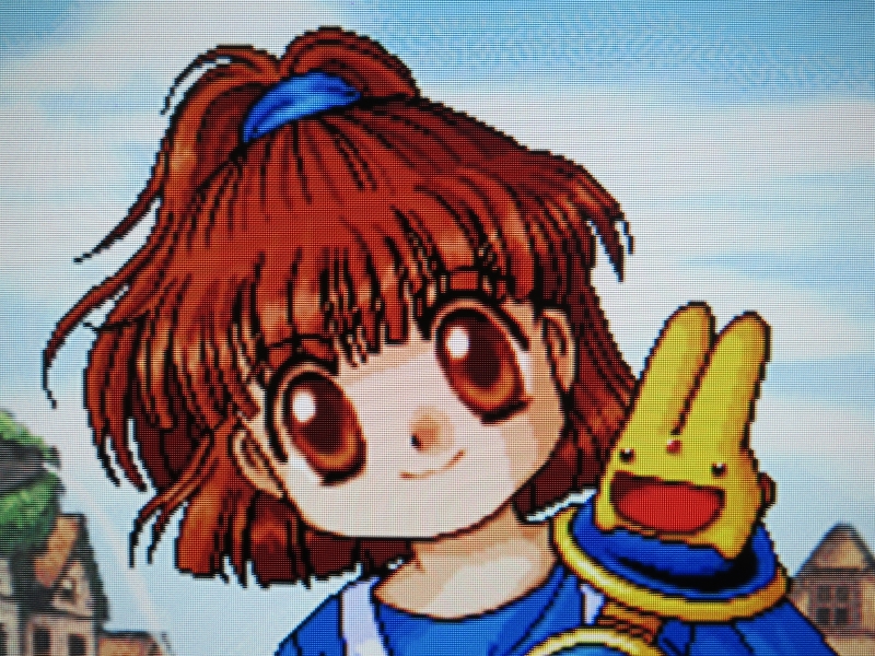 比較用にプレイしたゲームはコンパイルのDiscStation Vol.18に収録された「セリリのはっぴーばーすでぃ」のアルルの顔の拡大