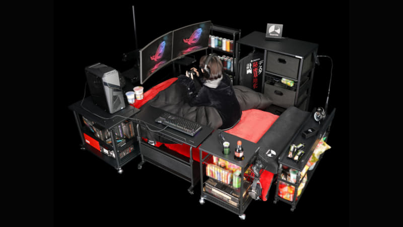 「ゲーミングベッド」レイアウト(応用構成)