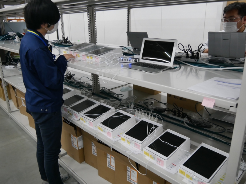 こちらはiPadの作業を行なっているところ