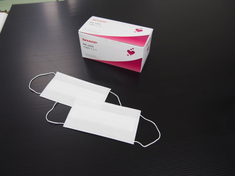 シャープが三重工場で生産しているマスク