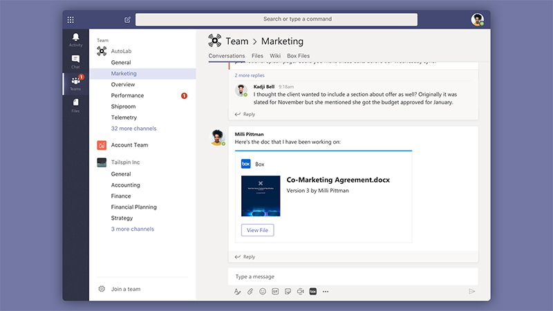 Box for Microsoft Teams