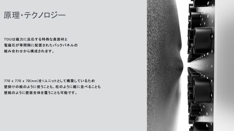 背面には電磁石がある