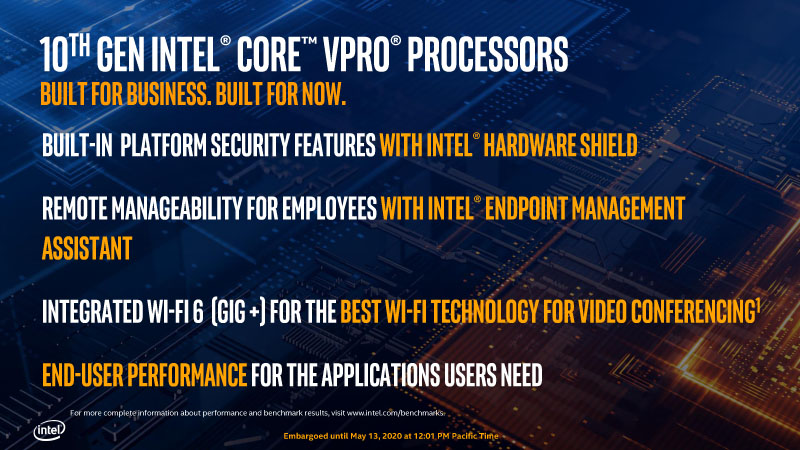 第10世代Core vProプロセッサの特徴