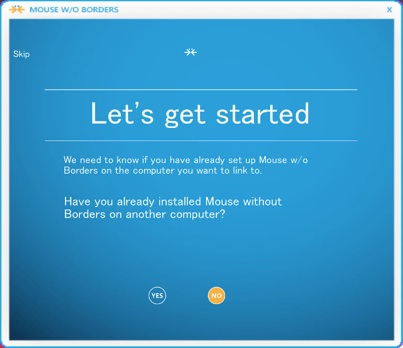 1台目のPCにインストールする場合には「No」を選ぶ。2台目以降は「Yes」だ