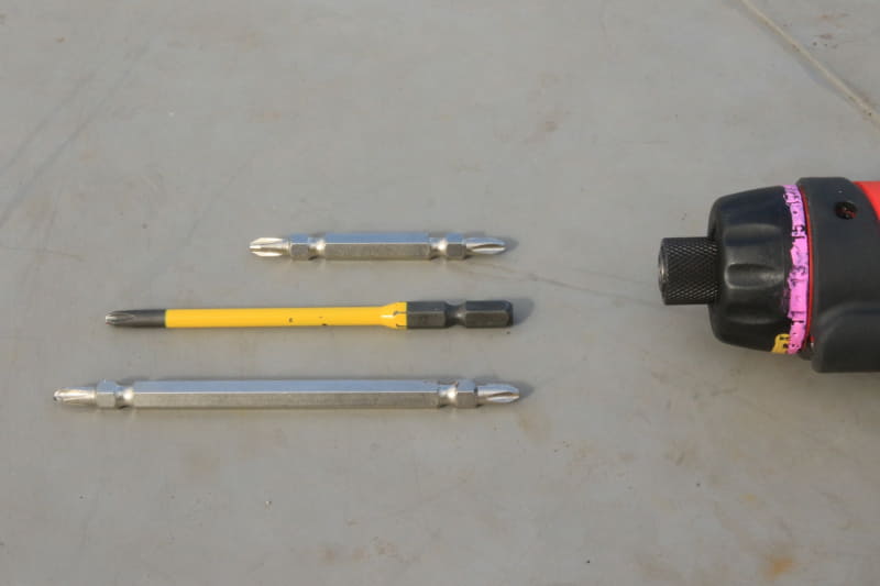 一番使いやすいビットは7～10cm程度