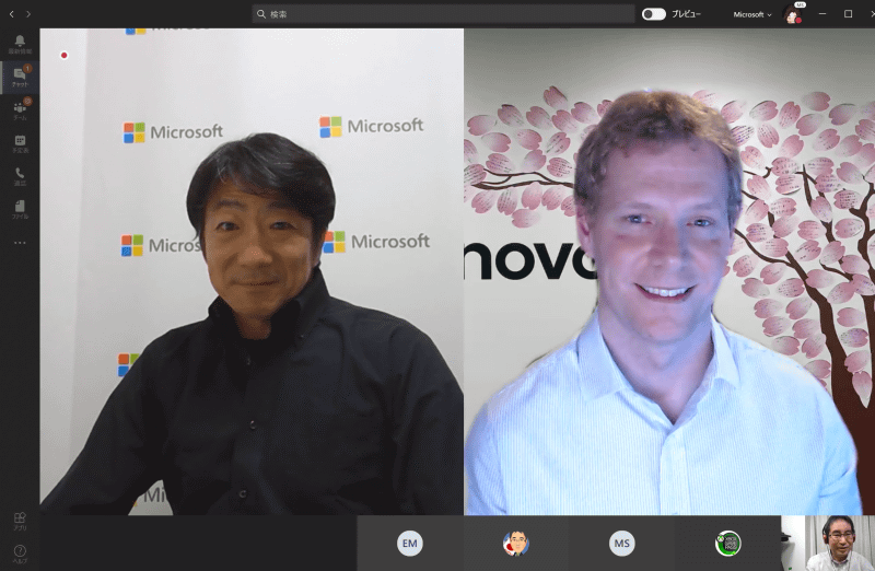 今回はレノボ・ジャパンのデビット・ベネット社長と、日本マイクロソフトの檜山太郎執行役員常務が、オンラインで対談型のインタビューに応じてくれた