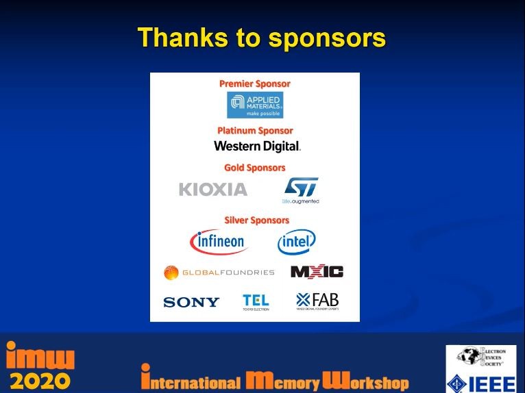 スポンサー企業の一覧。5月18日のオープニング・リマークから