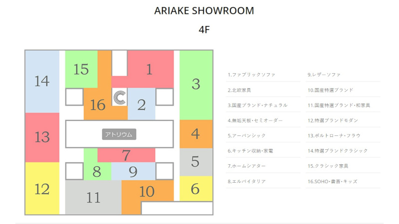 実店舗同様のフロア構成