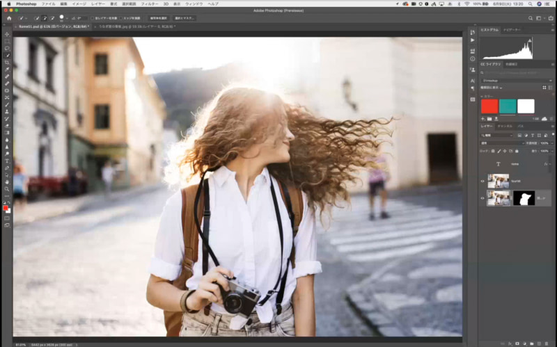 新しい「被写体の選択」で合成された写真