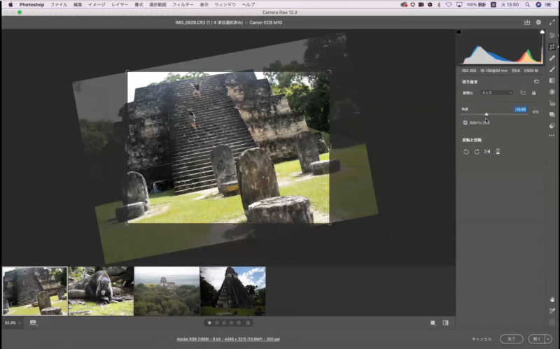 切り抜きと回転に対応