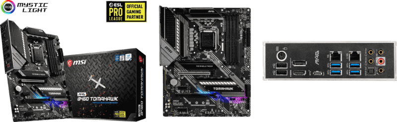 MAG B460 TOMAHAWK。12+1フェーズ構成、2.5Gigabit Ethernet+Gigabit EthernetのデュアルLAN、Wi-Fi 6対応が特徴。19日発売