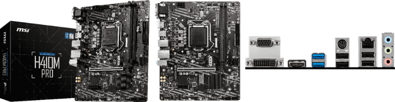 H410M PRO。必要最小限のシンプルモデル。ミニD-Sub15ピン出力も対応。7月10日発売