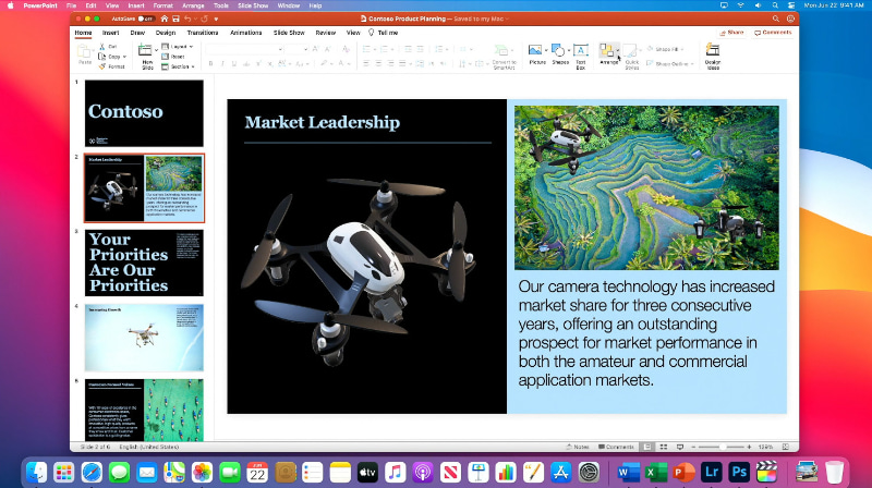 Universal 2に基づいてArmネイティブで動作するMicrosoft PowerPoint