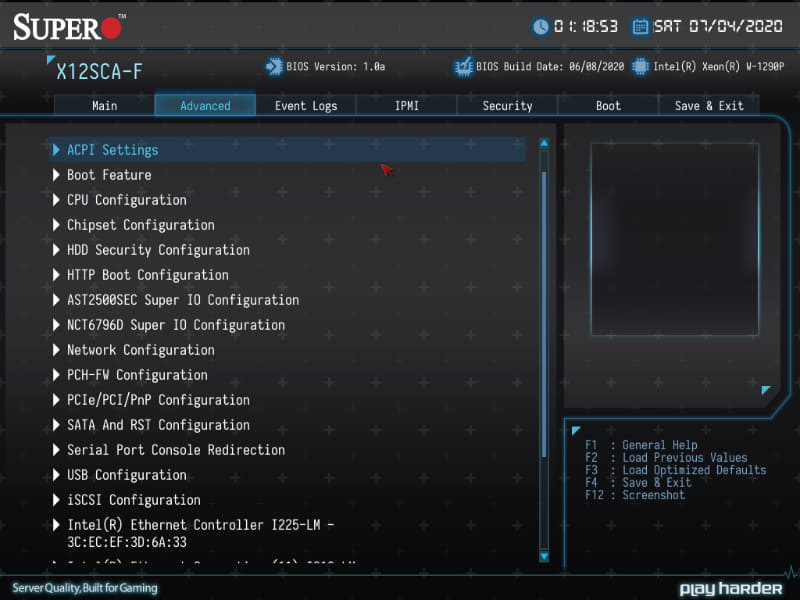 BIOSはC9Z490-PGWとほぼ同じUI(ただしAdvancedモードのみ)