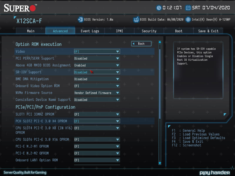 BIOSはC9Z490-PGWとほぼ同じUI(ただしAdvancedモードのみ)