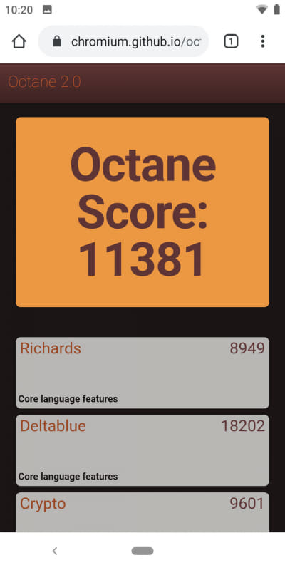 Google Octane 2.0は11,381