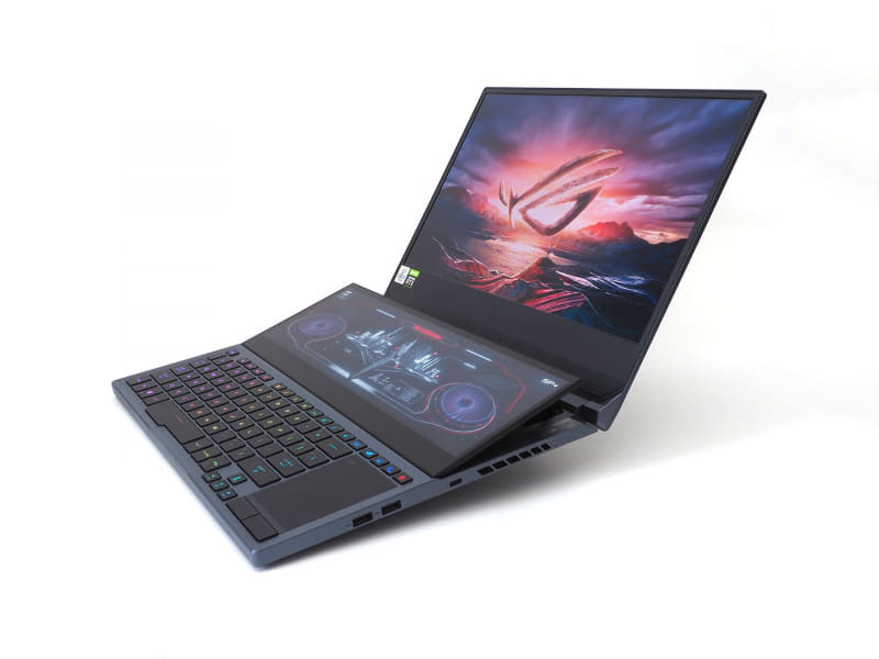 液晶天板を開くとサブディスプレイが持ち上がる