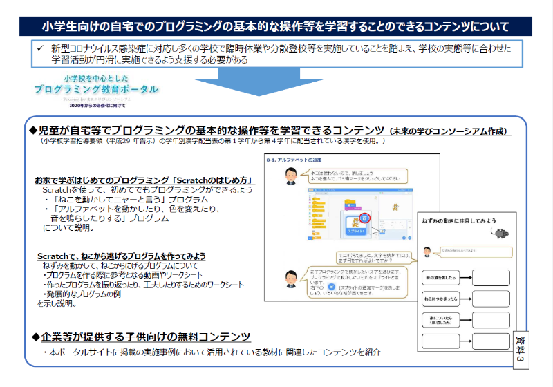 学習可能なコンテンツ