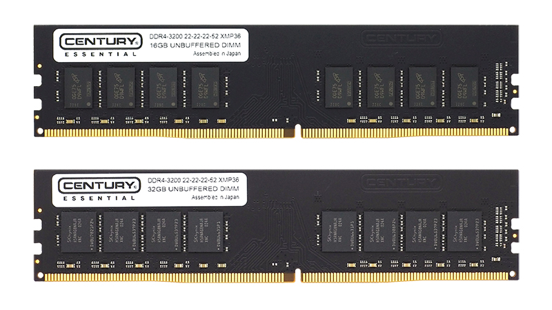 CE16G-D4U3200XMP36(上)、CE32G-D4U3200XMP36(下)