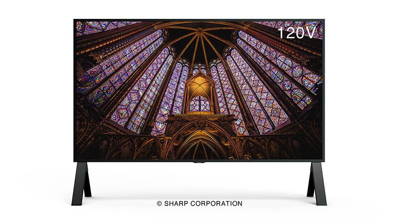 シャープの8K/HDMI 2.1対応120型ディスプレイ「8M-B120C」