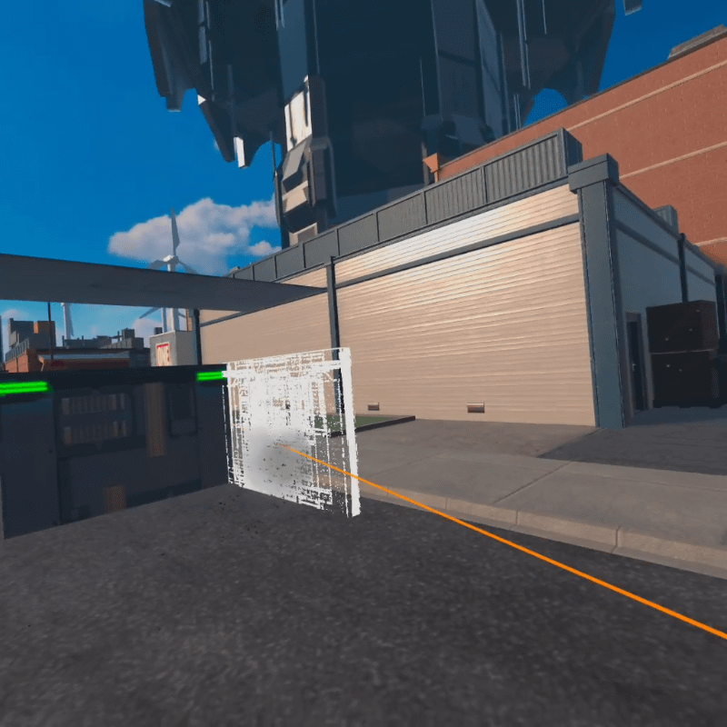 壁は一定回数以上の攻撃を受けると破壊される。破壊する方法は銃のみだ