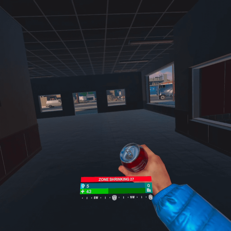 ソーダとバナナは回復アイテム。ソーダを飲むと、少しずつ体力が回復していく。飲んだ直後の大きなゲップが超リアルだ