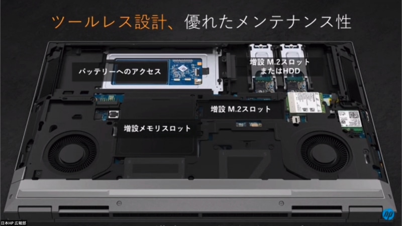 バッテリの交換も可能でメンテナンス性は高い