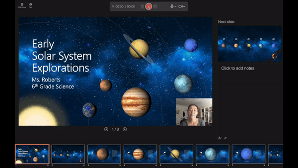 画面右下のワイプにプレゼンターを表示している