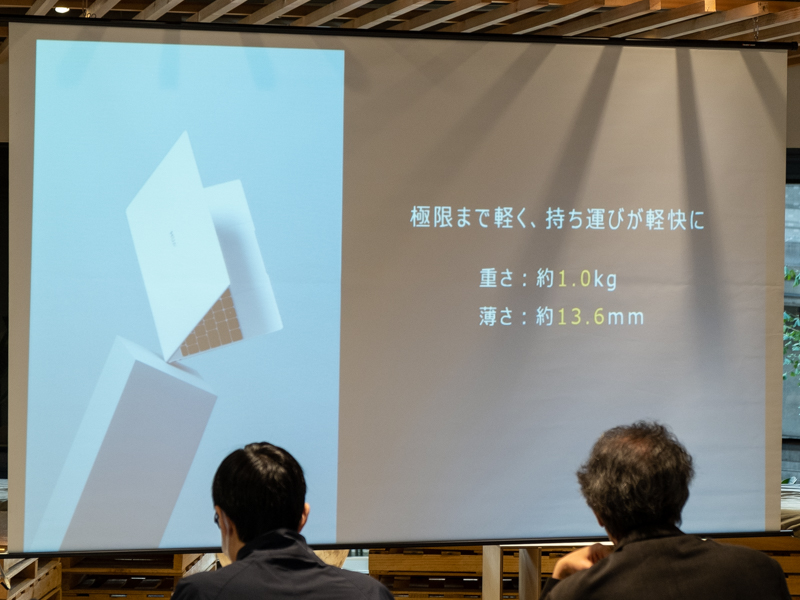 約1kgの軽量筐体