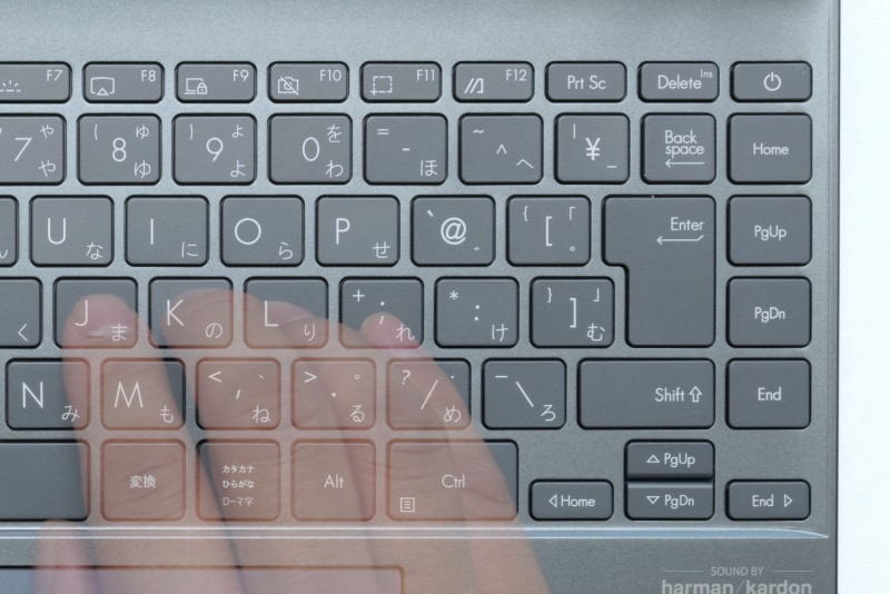 「エッジ to エッジキーボード」はEnterキーを押すさいにPgUp、PgDnキーに触れてしまいがちだ