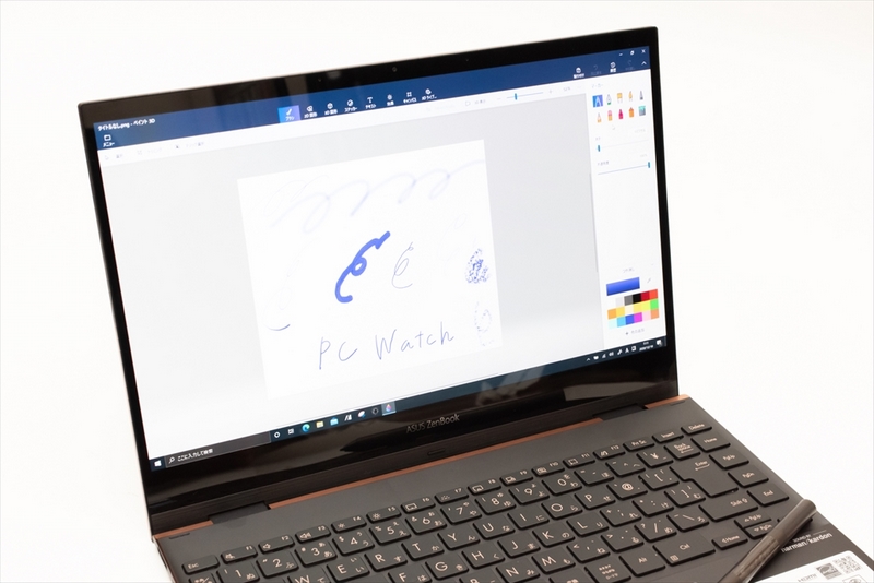 パームリダクションも機能するため、手書きはかなり実用的な印象。ある程度のイラスト執筆も可能だろう