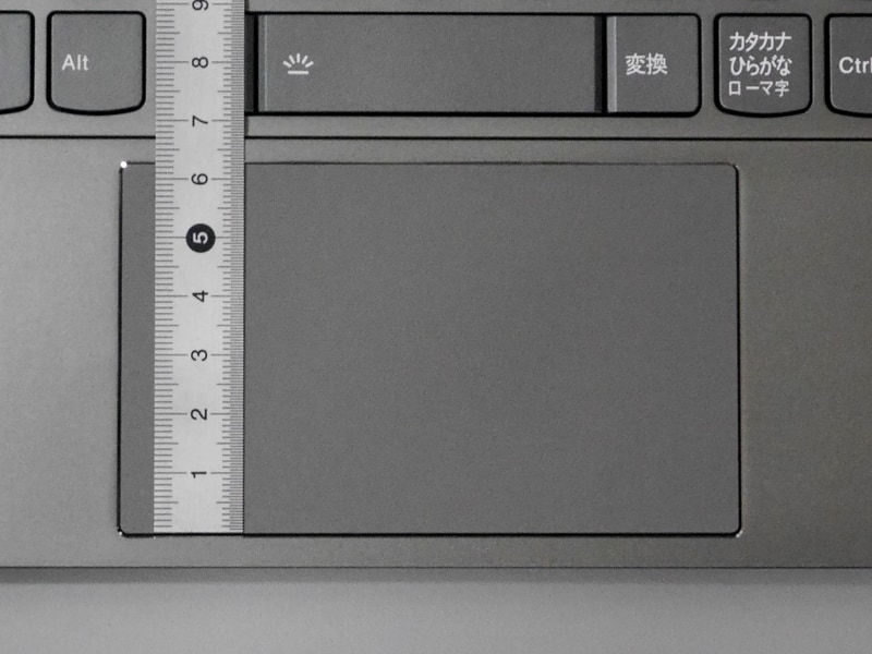 縦は63mm。面積的には十分だ