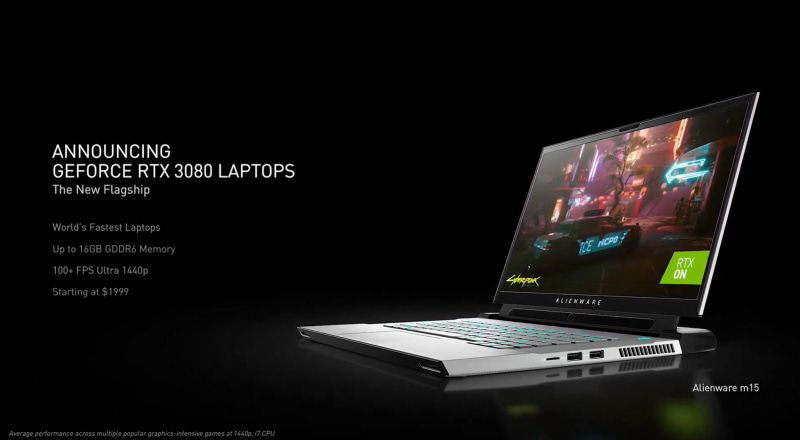 ノートパソコン向けのGeForce RTX 3080