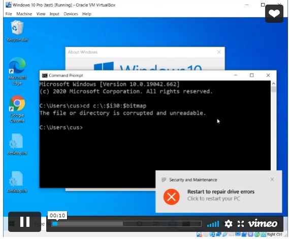 BleepingComputerが公開した動画より
