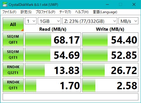 LANポート3→TP Link AX11000→Wi-Fi 6で筆者宅2階から1階のマシンに接続した結果