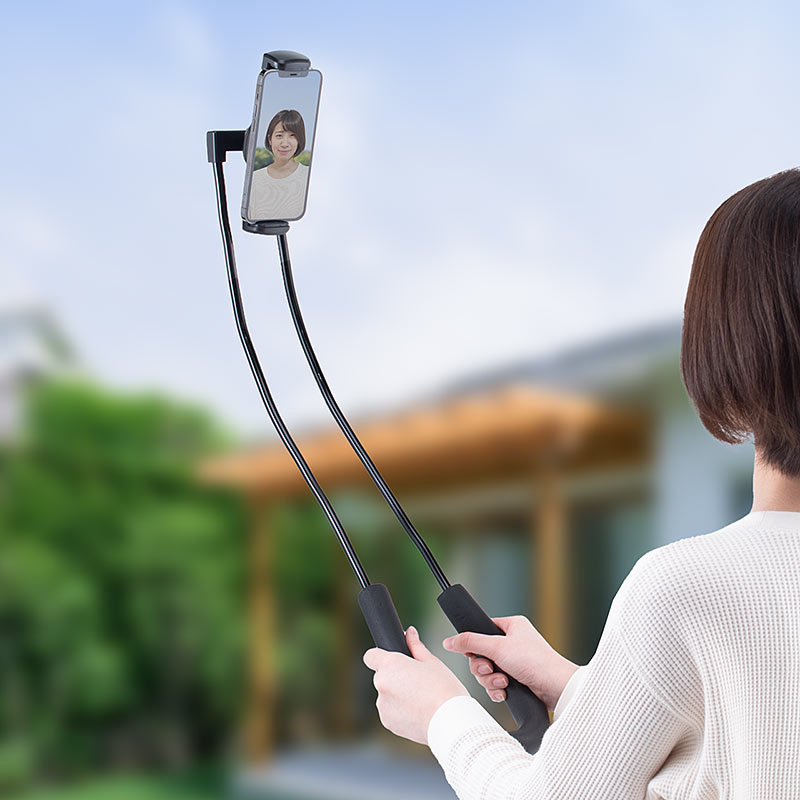 自撮り棒代わりの使用例