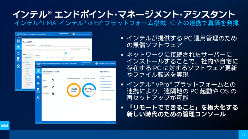 エンドポイント・マネージメント・アシスタントにより、ファイヤーウォールを超えた管理が容易に行なえる