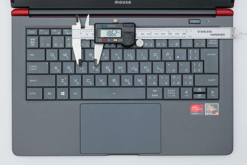 キーピッチは約18mm