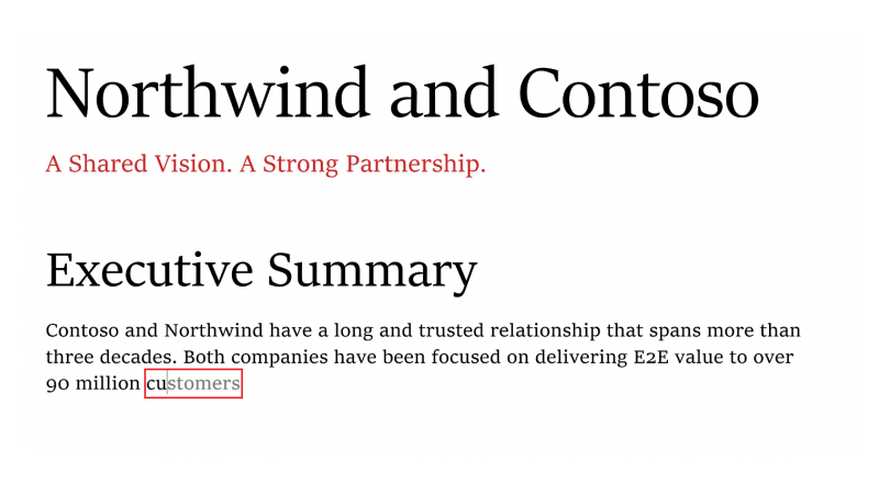 予測した単語は入力位置に続けてグレーで表示される
