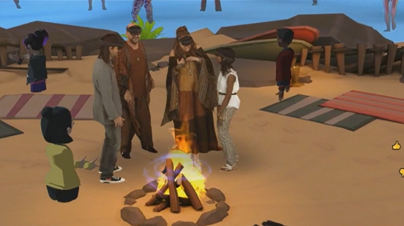 講演の最後に紹介されたお祭りのデモ(Igniteの基調講演より筆者キャプチャ)