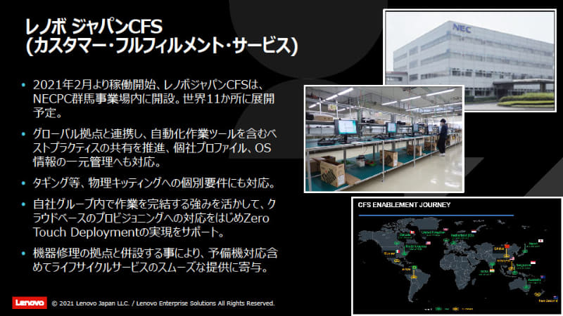 2021年2月よりCFSを稼働させた