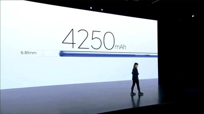 4,250mAhのバッテリを内蔵