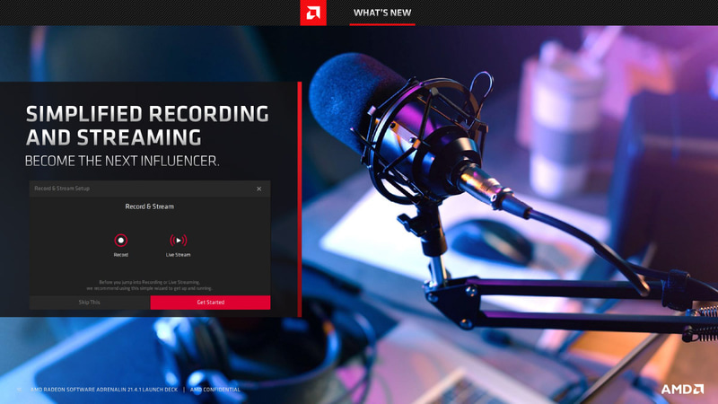ストリーミングをウィザード方式で開始できる